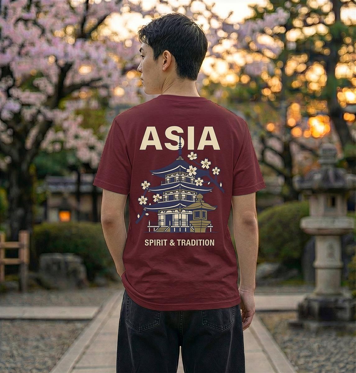 RoamLikeSummer Unisex T-Shirt ASIA dark cherry