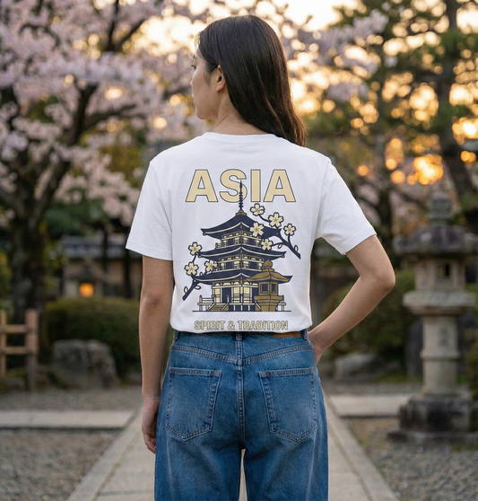 RoamLikeSummer Unisex T-Shirt ASIA white