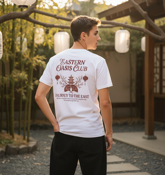 RoamLikeSummer Unisex T-Shirt Eastern Oasis Club white