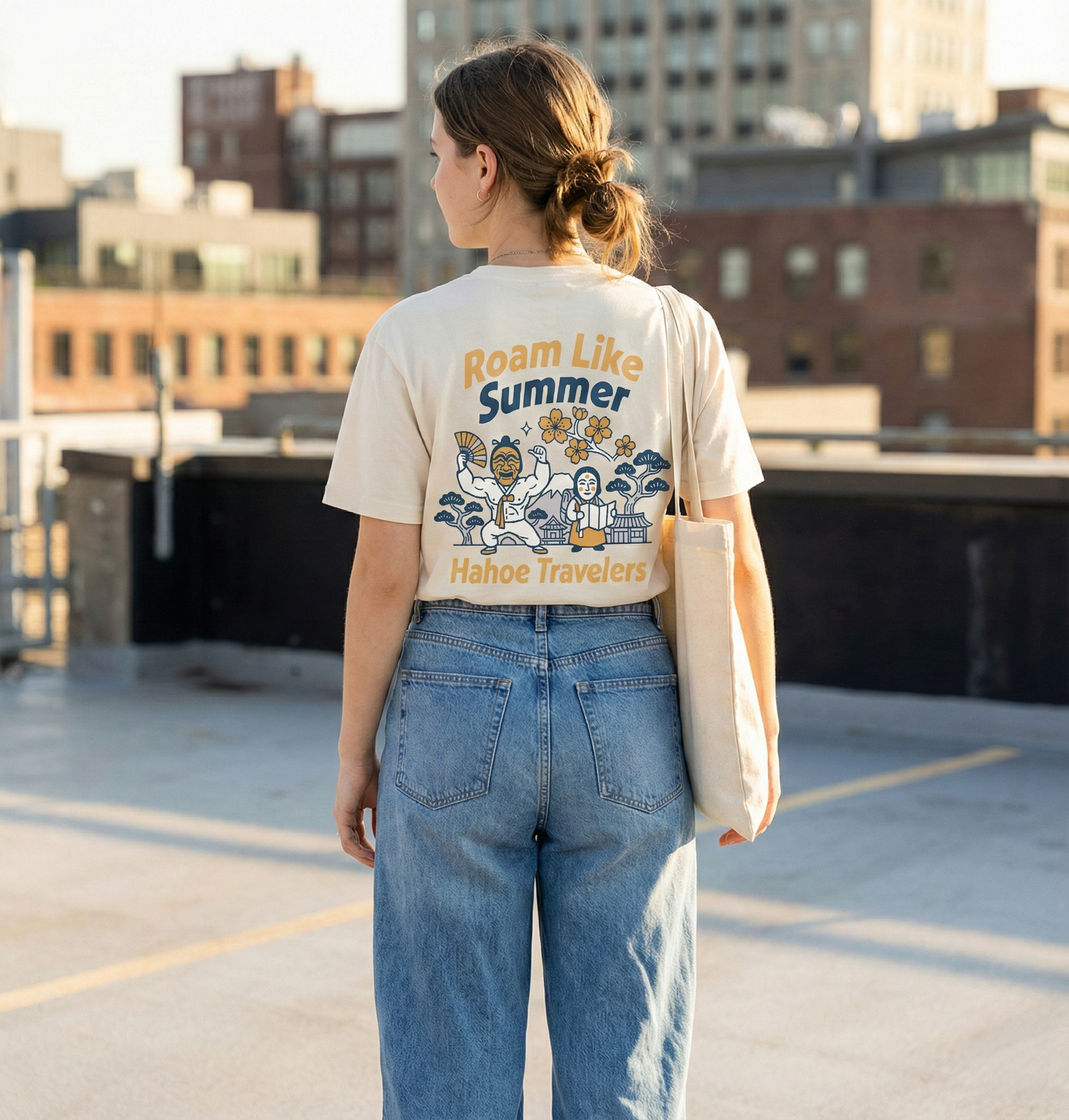 RoamLikeSummer Unisex T-Shirt Hahoe Travelers ivory