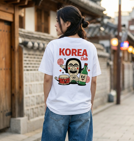 RoamLikeSummer Unisex T-Shirt Korea Club white