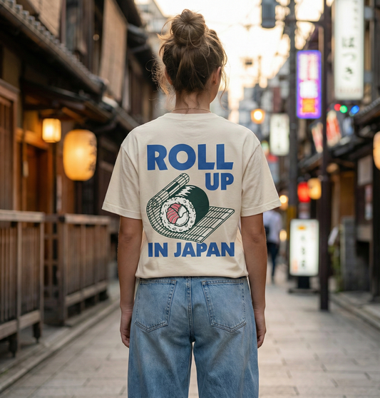 RoamLikeSummer Unisex T-Shirt Roll Up ivory