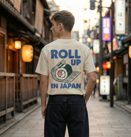 RoamLikeSummer Unisex T-Shirt Roll Up ivory