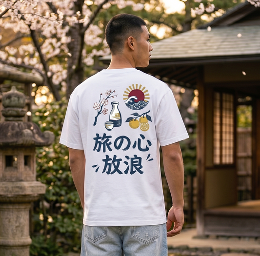 RoamLikeSummer Unisex T-Shirt Spirit Of Japan white