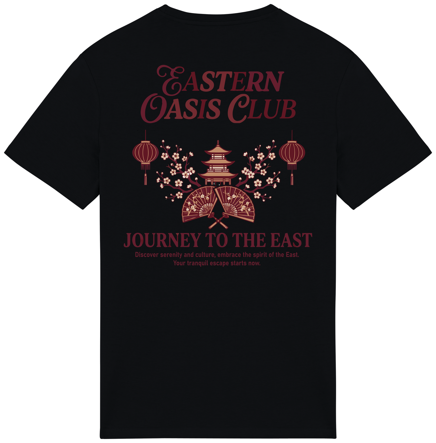 RoamLikeSummer Unisex T-Shirt Eastern Oasis Club black