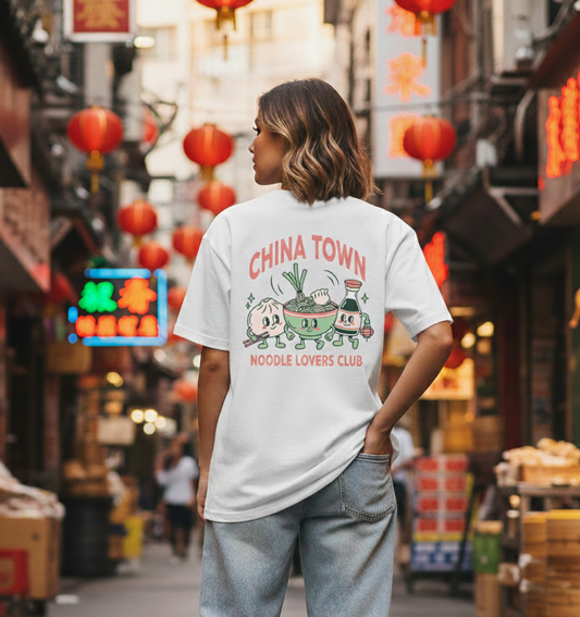 RoamLikeSummer Unisex T-Shirt China Town white