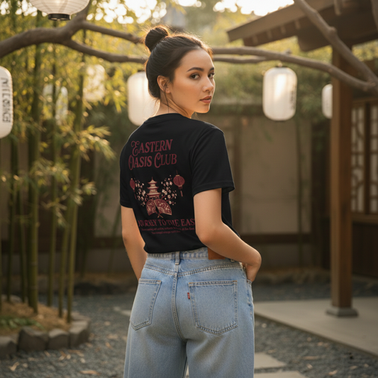 RoamLikeSummer Unisex T-Shirt Eastern Oasis Club black