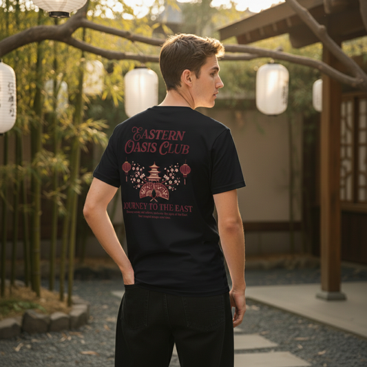 RoamLikeSummer Unisex T-Shirt Eastern Oasis Club black