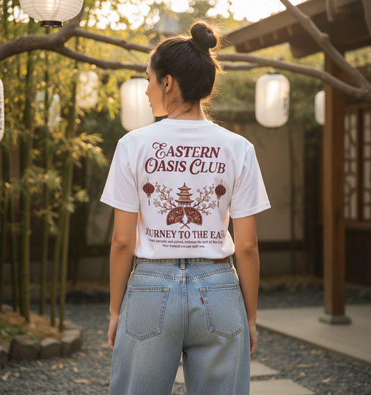 RoamLikeSummer Unisex T-Shirt Eastern Oasis Club white