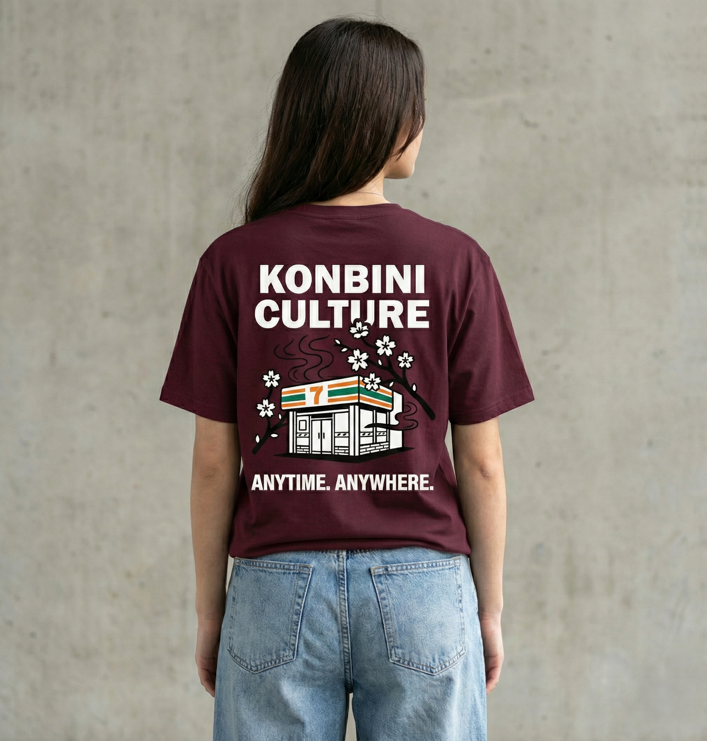 RoamLikeSummer Unisex T-Shirt Konbini Culture dark cherry