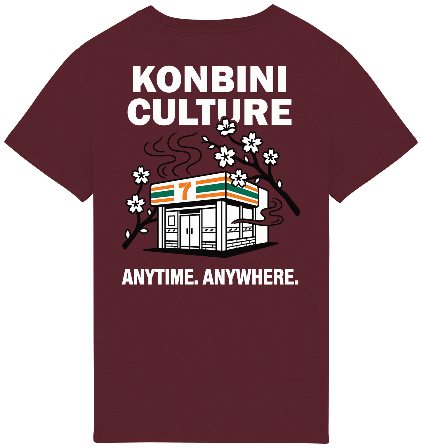 RoamLikeSummer Unisex T-Shirt Konbini Culture dark cherry