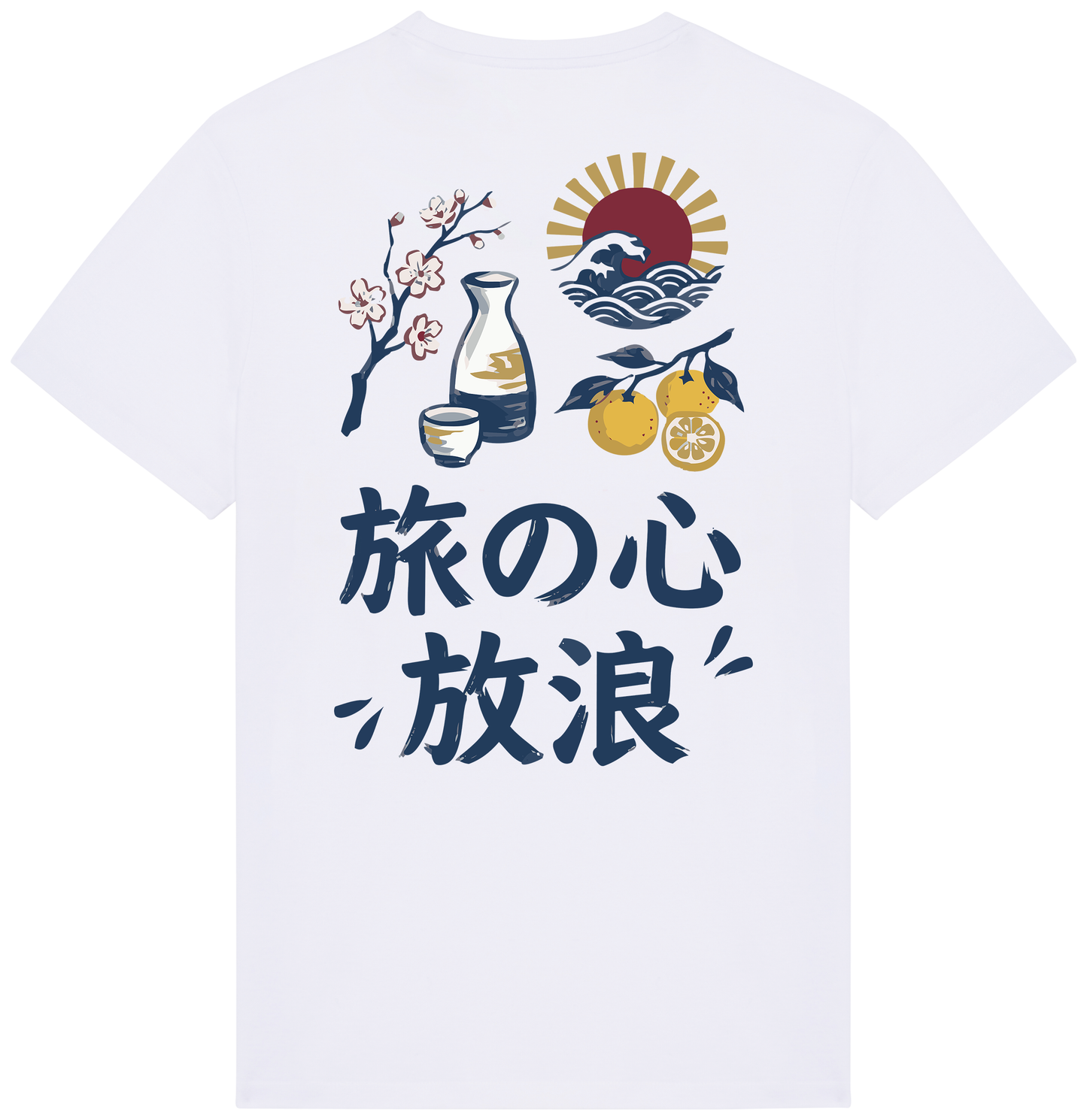 RoamLikeSummer Unisex T-Shirt Spirit Of Japan white